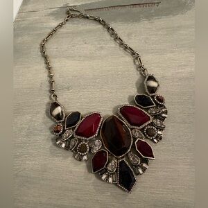 Red Stone Statement Necklace